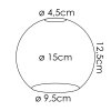 Lampskärm i glas  Koyoto Reservglas 15 cm Guld, Klart