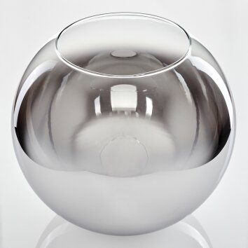 Lampskärm i glas  Koyoto Reservglas 30 cm Krom, Klart, Rökfärger