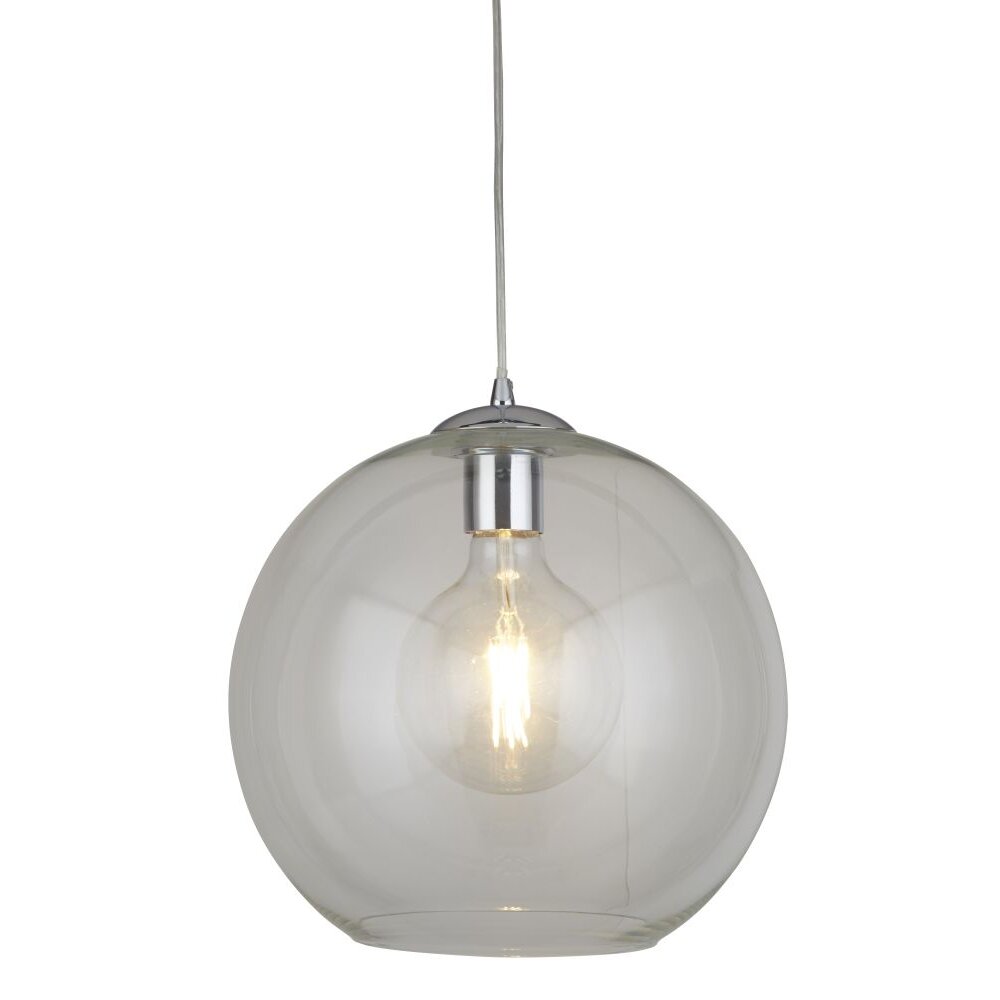 Searchlight BALLS Pendellampa, Pendelbelysning Krom, Genomskinlig, klar, 1-ljuskällor main product photo
