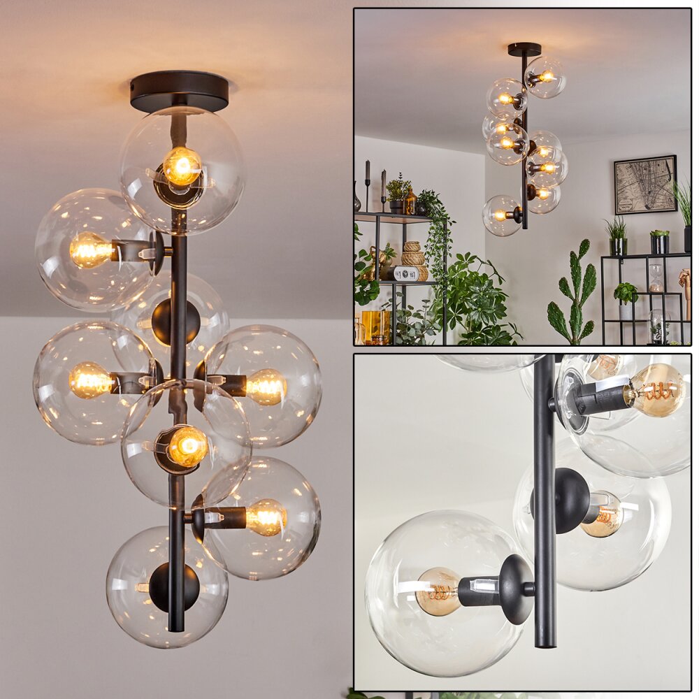 Gastor Taklampa 32 cm Klart, 8-ljuskällor main product photo