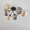 Chehalis Taklampa - Glas 15 cm Amber, Klart, Rökfärger, 6-ljuskällor