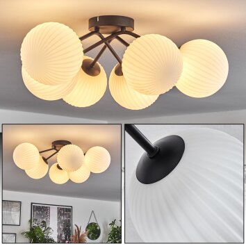 Chehalis Taklampa - Glas 15 cm Vit, 6-ljuskällor