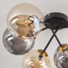 Chehalis Taklampa - Glas 15 cm Guld, Svart, 6-ljuskällor
