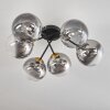 Chehalis Taklampa - Glas 15 cm Guld, Svart, 6-ljuskällor