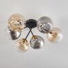 Chehalis Taklampa - Glas 15 cm Guld, Svart, 6-ljuskällor