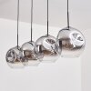 Ripoll Pendellampa - Glas 30 cm Krom, Klart, 4-ljuskällor