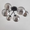 Chehalis Taklampa - Glas 12 cm, 15cm Rökfärger, 6-ljuskällor