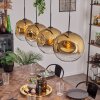 Ripoll Pendellampa - Glas 30 cm Guld, Klart, 4-ljuskällor