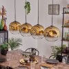 Ripoll Pendellampa - Glas 30 cm Guld, Klart, 4-ljuskällor