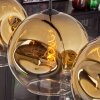 Ripoll Pendellampa - Glas 30 cm Guld, Klart, 4-ljuskällor