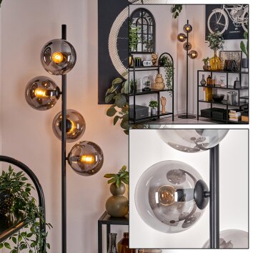 Gastor Golvlampa - Glas 15 cm Rökfärger, 4-ljuskällor