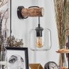 Lauden Vägglampa - Glas 15 cm Naturfärger, Svart, 1-ljuskällor