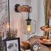 Lauden Vägglampa - Glas 15 cm Naturfärger, Svart, 1-ljuskällor