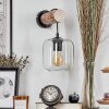 Lauden Vägglampa - Glas 15 cm Naturfärger, Svart, 1-ljuskällor