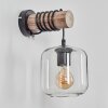 Lauden Vägglampa - Glas 15 cm Naturfärger, Svart, 1-ljuskällor