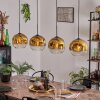 Ripoll Pendellampa - Glas 25 cm Guld, Klart, 4-ljuskällor