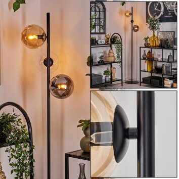 Gastor Golvlampa - Glas 15 cm Amber, Klart, Rökfärger, 3-ljuskällor