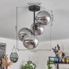 Gastor Taklampa 32 cm Rökfärger, 4-ljuskällor
