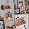 Lauden Vägglampa - Glas 15 cm Naturfärger, Svart, 1-ljuskällor