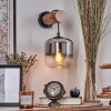 Lauden Vägglampa - Glas 15 cm Naturfärger, Svart, 1-ljuskällor