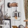 Lauden Vägglampa - Glas 15 cm Naturfärger, Svart, 1-ljuskällor