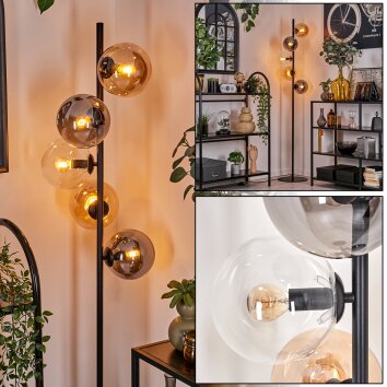 Gastor Golvlampa - Glas 15 cm Amber, Klart, Rökfärger, 5-ljuskällor