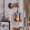 Lauden Vägglampa - Glas 15 cm Naturfärger, Svart, 1-ljuskällor