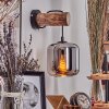 Lauden Vägglampa - Glas 15 cm Naturfärger, Svart, 1-ljuskällor