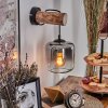 Lauden Vägglampa - Glas 15 cm Naturfärger, Svart, 1-ljuskällor