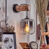 Lauden Vägglampa - Glas 15 cm Naturfärger, Svart, 1-ljuskällor