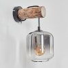 Lauden Vägglampa - Glas 15 cm Naturfärger, Svart, 1-ljuskällor