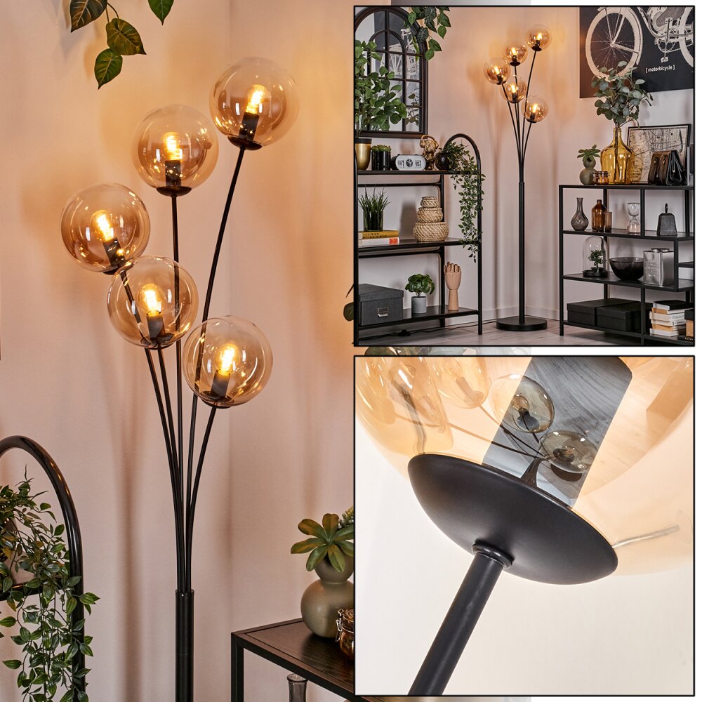 Gastor Golvlampa 35 cm Amber, Klart, 5-ljuskällor main product photo