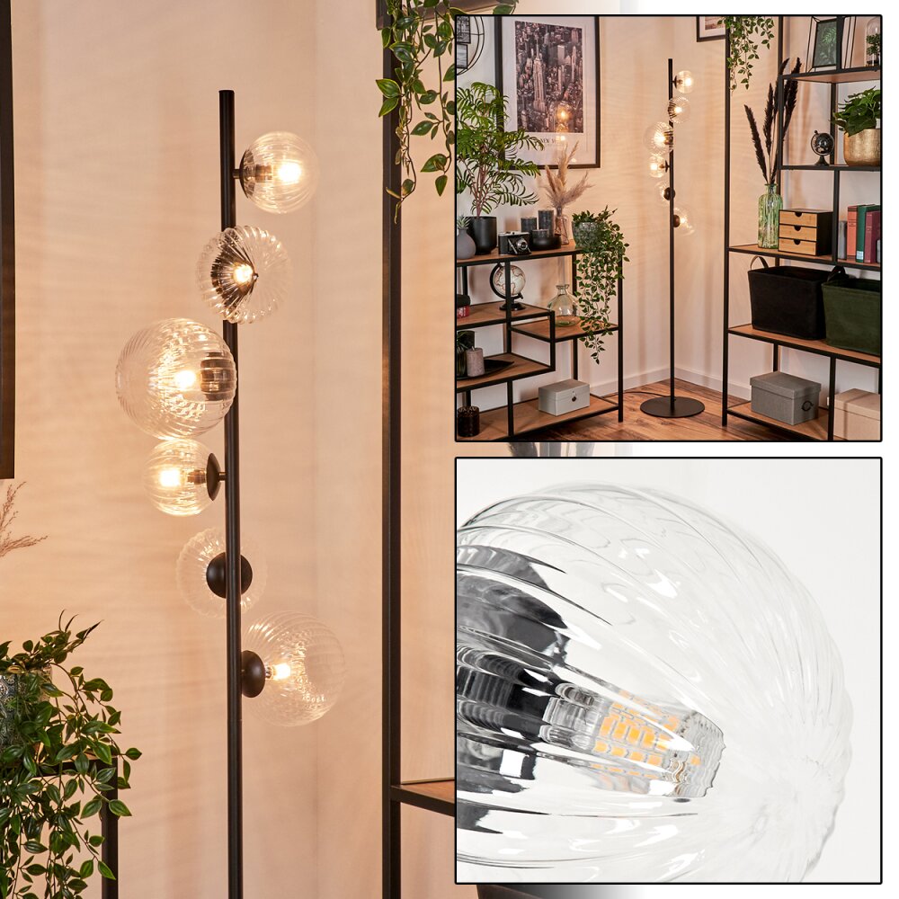 Remaisnil Golvlampa - Glas 10 cm, 12 cm, 15 cm Klart, 6-ljuskällor main product photo