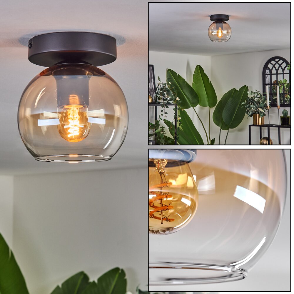 Koyoto Taklampa 15 cm Amber, Klart, 1-ljuskällor main product photo