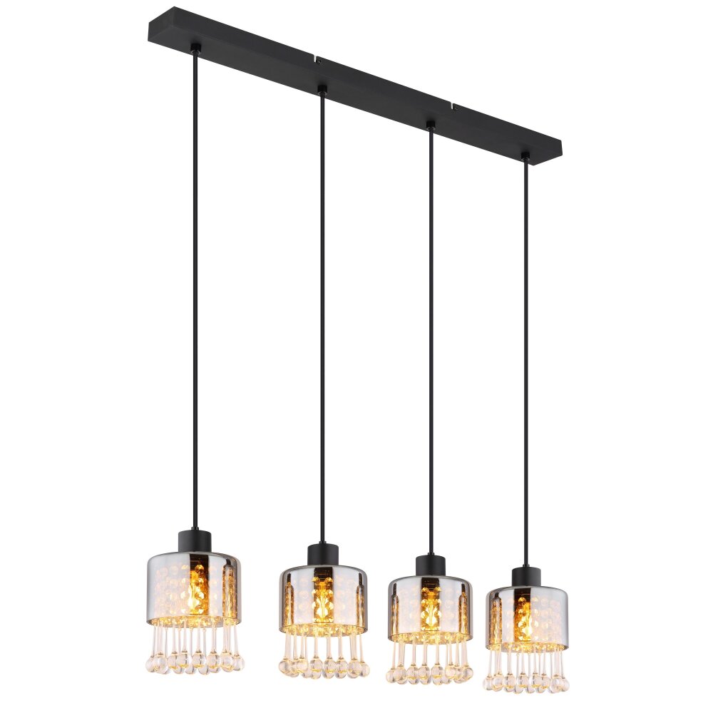 Globo HENDRY Pendellampa Svart, 4-ljuskällor main product photo