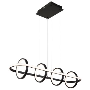 Globo WOLFHARD Pendellampa LED Svart, Vit, 1-ljuskällor, Fjärrkontroll
