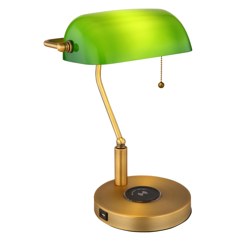 Globo ANTIQUE bankirlampa Antikmässing, 1-ljuskällor main product photo