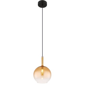 Globo LOPUSA Pendellampa Mässing, Svart, 1-ljuskällor