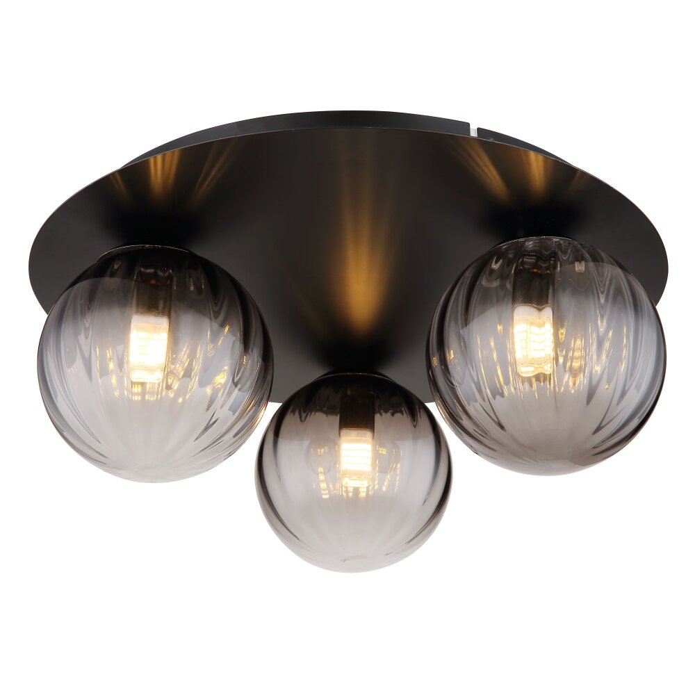 Globo DALLERTA Taklampa Svart, 3-ljuskällor main product photo