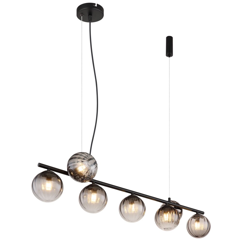 Globo DALLERTA Pendellampa Svart, 7-ljuskällor main product photo