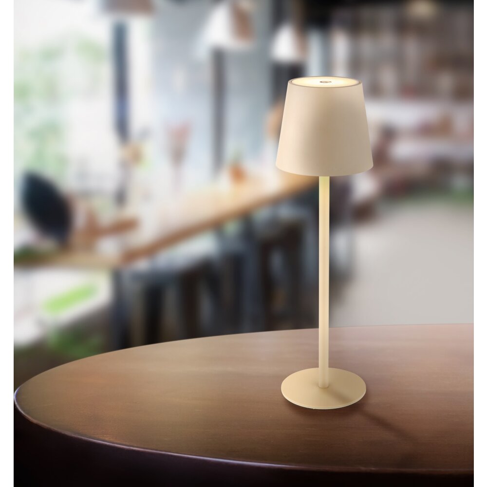 Globo VANNIE Bordslampa LED Sandfärgad, Vit, 1-ljuskällor main product photo