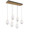 Globo EWALD Pendellampa LED Vit, 6-ljuskällor