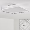 Barasat Taklampa, Panel LED Vit, 1-ljuskällor