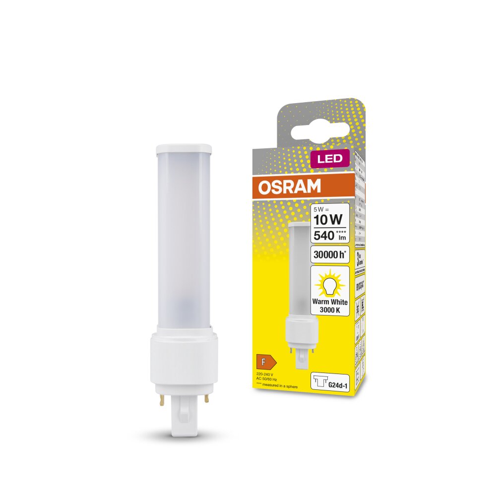 Osram G24d-1 LED 5 Watt varmvit 540 Lumen main product photo