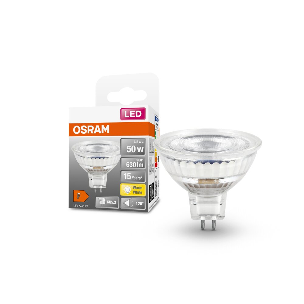 Osram GU5.3 LED 6.5 Watt varmvit 630 Lumen main product photo