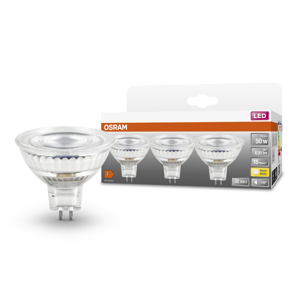 Osram GU5.3 LED 6.5 Watt varmvit 630 Lumen main product photo