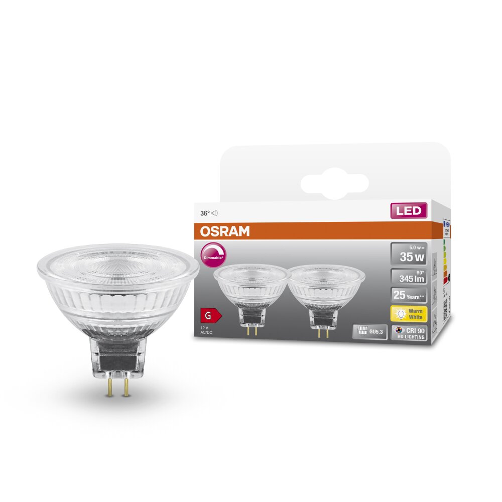 Osram GU5.3 LED 5 Watt varmvit 345 Lumen main product photo