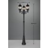 Trio Elvo Golvlampa utomhus Svart, 3-ljuskällor