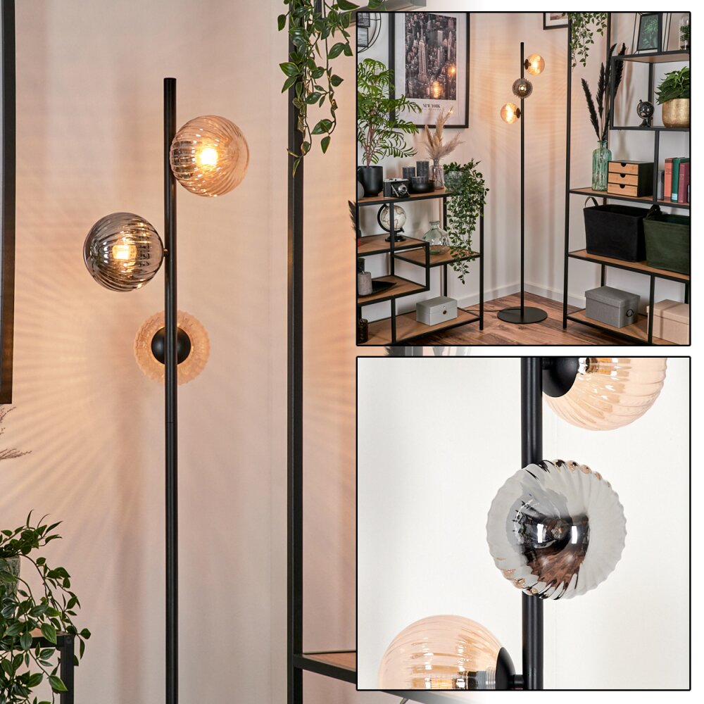 Remaisnil Golvlampa - Glas 12 cm Svart, 3-ljuskällor main product photo