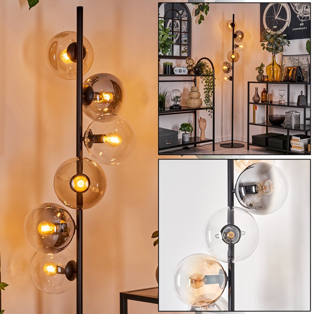 Gastor Golvlampa - Glas 15 cm Amber, Klart, Rökfärger, 6-ljuskällor main product photo
